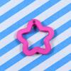Chaveiro Brinco Pingente Estrela Colorida Acrílica 30mm Estrela Flor de Ameixa Vazada Acessórios para Joias Diy