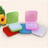 Pastillero Especial Transfronterizo de Cuatro Compartimentos con Tapa de Plástico Escarchado Cuadrado Portátil para Equipaje de Mano Caja de Almacenamiento de Pastillas