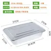 Caja rectangular con tapa, para hornear pescado, mariscos y para llevar; molde para hornear de papel de aluminio; extra grande, desechable y engrosado para asar al aire libre