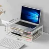 Suporte para Gabinete de Computador de Mesa com Rodinhas Suporte de Chassi Base Elevatória para Escritório Casa Bandeja Prateleira de Armazenamento