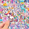 50 pegatinas de unicornio con grafiti para equipaje, taza, ordenador portátil, pegatinas impermeables, pegatinas de cuenta al por mayor