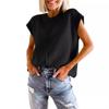 2024 Amazon Comercio Exterior Transfronterizo Verano para Mujer Top de Manga Cubierta Suéter de Punto Holgado Casual de Cuello Redondo para Mujer