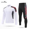 Uniforme de futebol semi-pull para atacado, conjunto de uniforme de treinamento de futebol de manga comprida quente, casaco, uniforme de equipe esportiva de outono e inverno, uniforme de aparência
