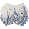 Mantel individual de lino subfloral de venta caliente transfronterizo para primavera y verano, impresión digital, rectangular termoaislante, mantel individual occidental, mantel de mesa, base para plato, venta al por mayor