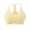 Nuevo Top Tubo de Verano Sexy con Escote Halter y Ribete de Encaje con Almohadillas en el Pecho para Ropa Exterior Deportiva, de Fitness y Yoga para Mujer
