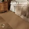 Alfombra de noche tejida de imitación sisal, Felpudo liso estilo antiguo, Adecuado para sala de estar y dormitorio, Lavable a máquina, Plegable, Alfombra antideslizante