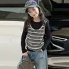 Conjunto de Primavera y Otoño para Niñas 2026 Nuevo Conjunto Casual de Dos Piezas para Niñas Mayores: Top de Rayas con Jeans