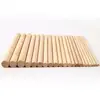 Palitos redondos de madera transfronterizos, palitos redondos de nogal para manualidades DIY, tiras finas de madera perforadas, palitos de helado, palitos de madera creativos para manualidades infantiles
