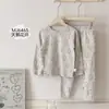 Conjunto para Menina 2026 Outono Novo Versão Coreana Desenho Animado Bebê Menina 260g Lã Stretch Renda Outono Conjunto de Blusa e Calça