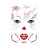 Pegatinas de Tatuaje Impermeables de Halloween, Pegatinas de Rostro de Muerte para Mascarada, Pegatinas de Tatuaje al por Mayor para Suministro Transfronterizo