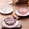 Criativo estilo japonês golden edge glass bowl Bird's Nest sugar soup bowl household colorido salad bowl dessert bowl set Venda por atacado