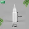 Fabricante 15ml20ml30ml60ml botella de pegamento exprimible tapa de boca puntiaguda sub-botella de tinta botella para rellenar aceite botella epoxi