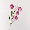 Flores de Fritillaria Artificiales Estilo Vintage Material Floral Dinámico Flores de Seda Decoración de Interiores del Hogar Tallo Único Accesorio Decorativo Ramo