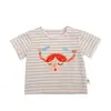 Camiseta de Verano a Rayas para Bebé Niña Infantil Linda Niña Estampada de Manga Corta Moda para Niñas Casual Versátil