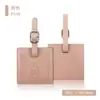 Transfronterizo en stock cuadrado grueso PU cuero etiqueta de equipaje flip impresión LOGO cuero multicolor pase de abordar venta al por mayor