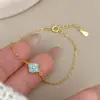 Pulsera de Plata de Ley S925 con Turquesa de Trébol de Cuatro Hojas para Mujer, Lujo Ligero, Estilo Vintage, Nicho, Sensación de Alta Gama, Joyería de Trébol de la Suerte