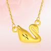 Collar de cisne chapado en oro de Vietnam collar chapado en oro temperamento femenino colgante de cisne cadena clavicular joyería de boda