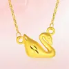 Collar de cisne chapado en oro de Vietnam collar chapado en oro temperamento femenino colgante de cisne cadena clavicular joyería de boda