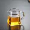 Tetera de vidrio, taza de té de borosilicato alto, infusor de té de acero inoxidable con filtro, olla de vidrio resistente al calor, tetera pequeña cuadrada
