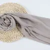 132S Em Estoque Lenço de Seda Chiffon Pérola Liso Lenço Feminino 70*180 Estilo Básico Lenço de Cabeça Lenço Longo