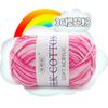 Gorro de bebé, bufanda, suéter, lana de crochet, color leche, algodón, 3 hebras, color degradado, segmento de teñido, venta al por mayor