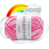 Hilo de tres cabos multicolor degradado, algodón leche, tejido a mano, grosor medio, hilo para bebé estampado, hilo para suéter de bebé e infantil, hilo de calidad de exportación