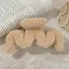 Elegante pinza grande para el pelo para mujer, nuevo pinza de tiburón de felpa 2026, pinza para el pelo de la parte trasera de la cabeza, accesorio para peinar el pelo