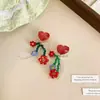 Verão Colorido ~ Brincos de Flor Coloridos de Contraste Simples e Personalizados, Design de Nicho, Brincos Versáteis Doces e Modernos