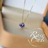Acessórios transfronteiriços 925 Sterling Silver High-end Light Luxury Estilo Japonês Natural Tanzanite Colar para Mulheres Ametista agete Pingente