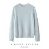 Suéter Feminino Leve Outono e Inverno Cashmere Seda Gola Meia-Alta Estilo Básico Ombro Raglã Estilo Solto Preguiçoso