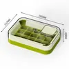 Molde para Cubitos de Hielo Prensa Bandeja de Hielo Caja de Hielo Gadget Casero Caja de Almacenamiento de Hielo para Refrigerador Molde DIY