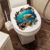 Shangyi Cubierta Fea Desmontable Pegatina para Inodoro Pared Rota Tortuga de Coral Impermeable Baño Casa de Alquiler Suministros de Renovación Pegatina de Pared