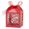 Caja de dulces con corte láser para boda europea transfronteriza, ventana de bendición para fiesta de cumpleaños, rejillas, caja de dulces hueca en stock, venta al por mayor
