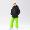 Traje de esquí para niños de invierno para exteriores, traje grueso impermeable, chaqueta de invierno cálida para niños y niñas
