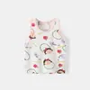 Camisole Sem Manga para Bebê Colete para Bebê Roupas Infantis Algodão Puro Respirável Roupas de Verão para Meninas e Meninos Seção Fina de Verão a