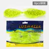 Predator Shark Isca soft de cauda de remo de 8 peças isca artificial imitação de camarão drop shot isca em formato de camarão isca artificial peixe-baixo de água doce peixe mandarim