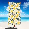 Toalla de playa de verano más vendida transfronteriza con estampado de limón, toalla de baño de secado rápido, toalla de natación de verano para exteriores, toalla deportiva