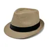 Sombrero de papiro al por mayor transfronterizo sombrero de playa para adultos sombrero de sol para exteriores con protección solar para hombres y mujeres sombrero tejido estilo jazz británico