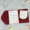 Exportação Transfronteiriça de Convites de Casamento Tridimensionais de Luxo, Cartões de Cumprimentos, Envelopes Combinando, Papel de Carta e Cartões de Convite