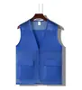 Chaleco de pesca de red para voluntarios con logo impreso personalizado, ropa de trabajo, camisa publicitaria para actividades al aire libre, promoción y excursiones educativas