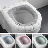 Cojín de asiento de inodoro impermeable para el hogar, funda de asiento de inodoro de invierno, pegatinas universales gruesas para lavadora de inodoro de invierno para las cuatro estaciones