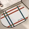Tapete Moderno Simples para Banheiro Porta de Vaso Sanitário Lama de Diatomáceas Absorvente de Água Secagem Rápida Antiderrapante Tapete de Entrada para Casa