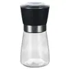 Molino Manual de Vidrio para el Hogar Molinillo de Pimienta Negra Molinillo de Pimienta de Cocina Botella de Acero Inoxidable para Condimentos