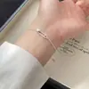 Nalan plata S925 fresco y dulce estilo ins nicho diseño exquisito clip de papel amor pulsera S7976