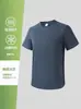 Camiseta de Manga Curta Respirável de Seda de Gelo Secagem Rápida Top Esportivo de Verão Casual Absorvente de Suor Que Afasta o Suor Uniforme de Time Pacote com Dois