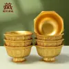 Yuanhui Buda Ocho Auspicios Bronce Tallado Recipiente de Suministro de Agua Copa de Agua Sagrada Recipiente de Purificación de Agua Copa de Suministro de Agua para el Buda Delantero Adornos para el Hogar