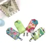 Bolsa de Compras Dobrável Estilo Celular com Estampa Floral de Grande Capacidade do Fabricante, Bolsa Tote de Ombro Único, Bolsa Impermeável de Grande Capacidade para Supermercado com Gancho