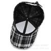 Boné de Baseball Outono/Inverno 2024, Estilo Xadrez Grande para Homens e Mulheres, Boné com Aba para Uso Externo, Chapéu Xadrez, Estilo Versátil Ajustável Tendência para Adultos