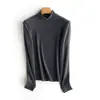 Ropa interior térmica acrílica, nuevo estilo otoño e invierno, cuello medio alto, corte ajustado, manga larga, autocalentable, capa base, ropa cálida de otoño