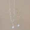 Colar de Pérolas com Renda Francesa para Mulheres, Luxo Leve, High-End, Corrente Elegante para Clavícula, Acessórios de Colar com Design de Moda de Nicho